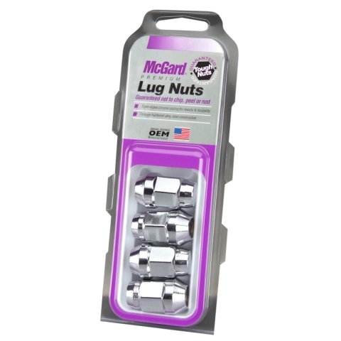 McGard Hex Lug Nut (Cone Seat Bulge Style) 7/16-20 / 3/4 Hex / 1.45in. Length (4-Pack) - Chrome thumbnail 4