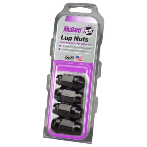 McGard Hex Lug Nut (Cone Seat Bulge Style) 1/2-20 / 3/4 Hex / 1.45in. Length (4-pack) - Black thumbnail 6