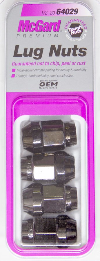 McGard Hex Lug Nut (Cone Seat Bulge Style) 1/2-20 / 3/4 Hex / 1.45in. Length (4-pack) - Black thumbnail 7