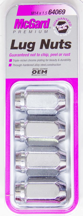 McGard Hex Lug Nut (Cone Seat) M14X1.5 / 22mm Hex / 1.635in. Length (4-Pack) - Chrome thumbnail 7