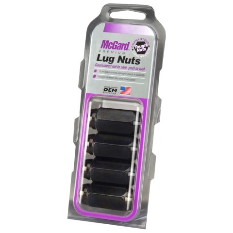 McGard Hex Lug Nut (Cone Seat) M14X1.5 / 22mm Hex / 1.635in. Length (4-Pack) - Black thumbnail 2