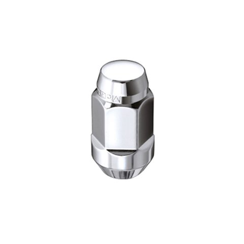 McGard Hex Lug Nut (Cone Seat Bulge Style) M14X1.5 / 22mm Hex / 1.635in. Length (4-Pack) - Chrome thumbnail 1
