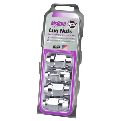 McGard Hex Lug Nut (Cone Seat Bulge Style) M14X1.5 / 22mm Hex / 1.635in. Length (4-Pack) - Chrome thumbnail 5