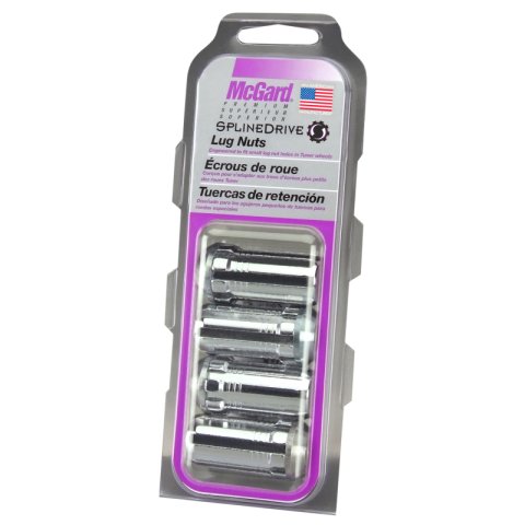 McGard SplineDrive Lug Nut (Cone Seat) M14X1.5 / 1.935in. Length (4-Pack) - Chrome (Req. Tool) thumbnail 5