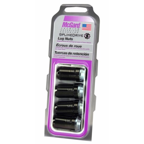 McGard SplineDrive Lug Nut (Cone Seat) M14X1.5 / 1.648in. Length (4-Pack) - Black (Req. Tool) thumbnail 6