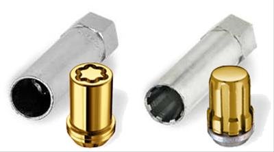 McGard SplineDrive Tuner 4 Lug Install Kit w/Locks & Tool (Cone) M12X1.5 / 13/16 Hex - Gold thumbnail 2
