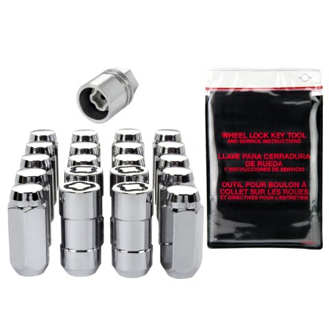 McGard 5 Lug Hex Install Kit w/Locks (Cone Seat Nut) 9/16-18 / 13/16 Hex / 1.75in. L - Chrome thumbnail 3
