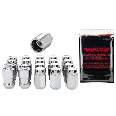 McGard 5 Lug Hex Install Kit w/Locks (Cone Seat Nut) 7/16-20 / 13/16 Hex / 1.5in. Length - Chrome thumbnail 7