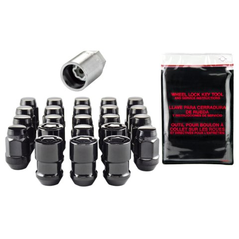 McGard Jeep Wrangler Install Kit (Cone Seat Bulge) 1/2-20 / 3/4 Hex / (18 Lug Nuts / 5 Locks) - Blk thumbnail 3