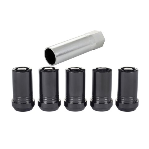 McGard Wheel Lock Nut Set - 5pk. (Cone Seat Tuner) M14X1.5 / 22mm Hex / 1.648in OAL - Black thumbnail 6