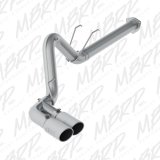 MBRP 17-19 Ford F-250/350/450 6.7L 4in Filter Back Single Side Dual Exit T409 Exhaust System thumbnail 3