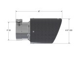 MBRP Universal Carbon Fiber Tip 4.5in OD / 3in Inlet / 7.7in L thumbnail 9