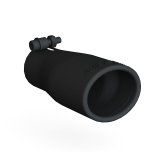 MBRP Universal Tip 2.5 O.D. Oval End 3.75 Inlet 10in length - Black Finish thumbnail 1