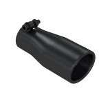 MBRP Universal Tip 2.5 O.D. Oval End 3.75 Inlet 10in length - Black Finish thumbnail 2