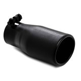 MBRP Universal Tip 2.5 O.D. Oval End 3.75 Inlet 10in length - Black Finish thumbnail 3