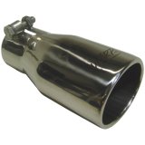MBRP Universal Tip 2.5 O.D. Oval End 3.75 Inlet 10in length - Black Finish thumbnail 5