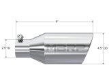 MBRP Universal Tip 4.5 O.D. Angle Rolled End 2.5 Inlet 11in Length - T304 thumbnail 4