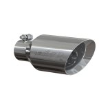 MBRP Universal Tip 4.5 O.D. Dual Walled Angled Rolled End 2.5 Inlet 12in Length - T304 thumbnail 1