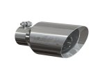 MBRP Universal Tip 4.5 O.D. Dual Walled Angled Rolled End 2.5 Inlet 12in Length - T304 thumbnail 7
