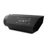 MBRP Universal Hex Tip 5in Inlet 16in Length w/ Logo - Black Coated thumbnail 1