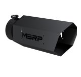 MBRP Universal Hex Tip 5in Inlet 16in length w/o Logo - Black Coated thumbnail 2