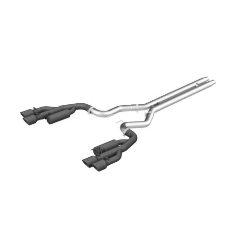 MBRP 18-19 Ford Mustang GT 5.0 3in Cat Back Quad Tip Race Version - Black thumbnail 1