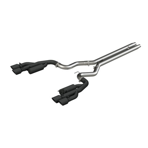 MBRP 18-19 Ford Mustang GT 5.0 3in Cat Back Quad Tip Race Version - Black thumbnail 2