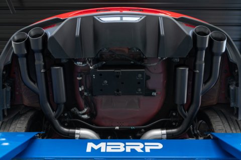 MBRP 18-19 Ford Mustang GT 5.0 3in Cat Back Quad Tip Race Version - Black thumbnail 5