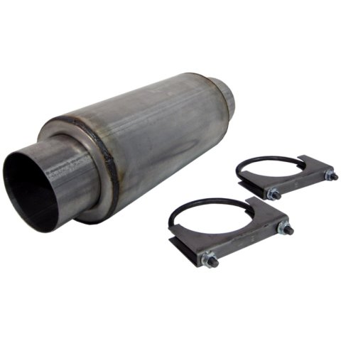 MBRP Universal Resonator 4 Inlet /Outlet 12 Body 18 Overall Aluminized thumbnail 2