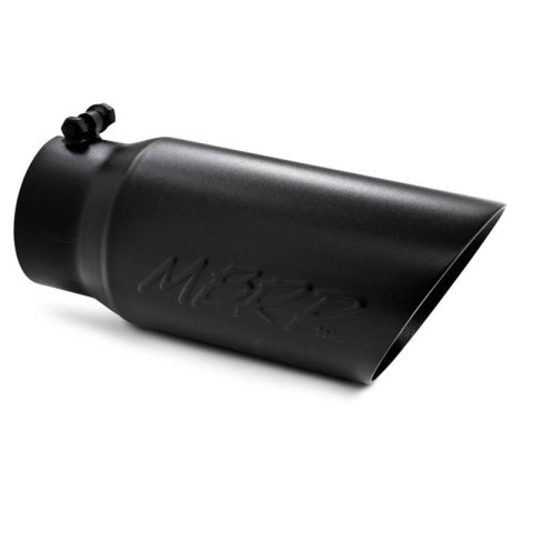 MBRP Universal Tip 5 O.D. Dual Wall Angled 4 inlet 12 length - Black Finish thumbnail 1
