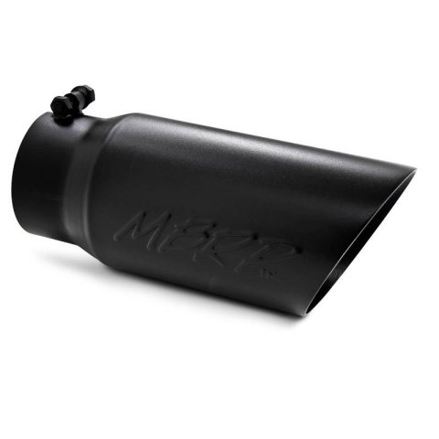 MBRP Universal Tip 5 O.D. Dual Wall Angled 4 inlet 12 length - Black Finish thumbnail 3