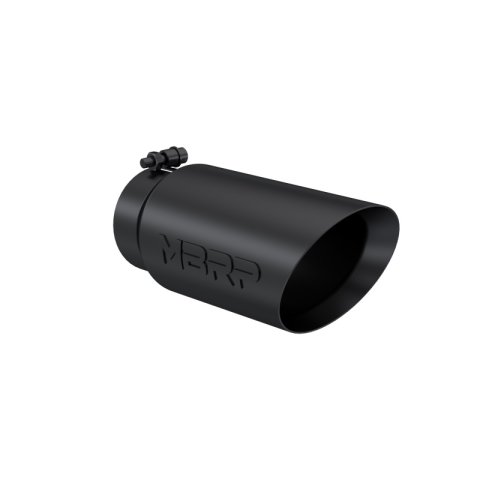 MBRP Universal Tip 5 O.D. Dual Wall Angled 4 inlet 12 length - Black Finish thumbnail 4
