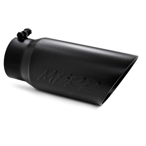 MBRP Universal Tip 5 O.D. Dual Wall Angled 4 inlet 12 length - Black Finish thumbnail 8