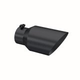 MBRP Universal Tip 6 O.D. Dual Wall Angled 4 inlet 12 length - Black Finish thumbnail 3