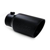 MBRP Universal Tip 6 O.D. Dual Wall Angled 4 inlet 12 length - Black Finish thumbnail 4