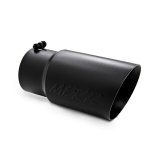 MBRP Universal Tip 6 O.D. Dual Wall Angled 5 inlet 12 length - Black Finish thumbnail 1