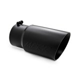 MBRP Universal Tip 6 O.D. Dual Wall Angled 5 inlet 12 length - Black Finish thumbnail 2