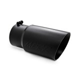 MBRP Universal Tip 6 O.D. Dual Wall Angled 5 inlet 12 length - Black Finish thumbnail 3