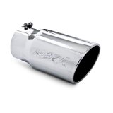 MBRP Universal Tip 6 O.D. Angled Rolled End 5 inlet 12 length thumbnail 3