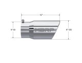 MBRP Universal Tip 6 O.D. Angled Rolled End 5 inlet 12 length thumbnail 5