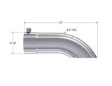 MBRP Universal Tip 3.5in O.D. Turn Down 3.5in inlet 12 length thumbnail 5