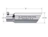 MBRP Universal Tip 3in O.D. Dual Wall Angled 2 inlet 12 length thumbnail 6
