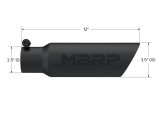 MBRP Universal Tip 3.5 O.D. Dual Wall Angled 2.5 inlet 12 length - Black Finish thumbnail 5