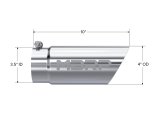 MBRP Universal Tip 3in O.D. Dual Wall Angled 4 inlet 10 length thumbnail 5