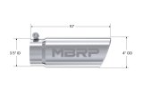 MBRP Universal Tip 4in O.D. Angled Rolled End 3.5in inlet 10 length thumbnail 5
