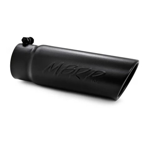 MBRP Universal Tip 4 O.D. Angled Rolled End 3.5 inlet 10 length- Black Finish thumbnail 8