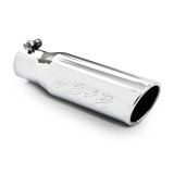 MBRP Universal Tip 3in O.D. Angled Rolled End 2 inlet 10 length thumbnail 1