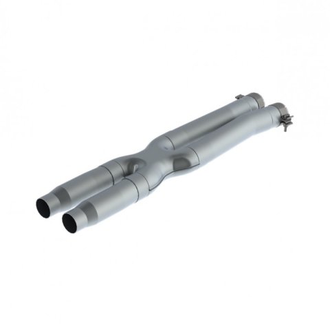 MBRP 16-19 Ford Mustang GT350 3in Resonator Delete X-Pipe - T409 thumbnail 1