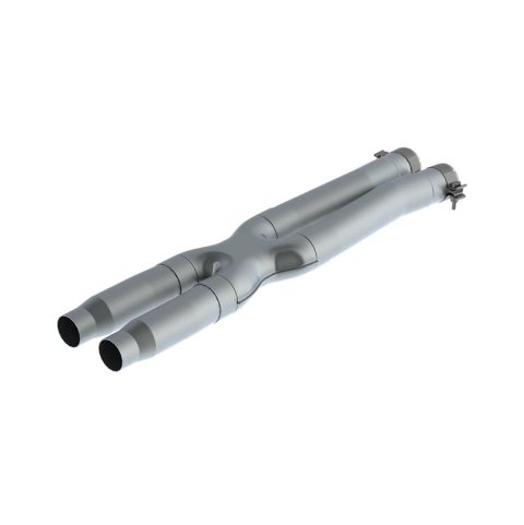 MBRP 16-19 Ford Mustang GT350 3in Resonator Delete X-Pipe - T409 thumbnail 2