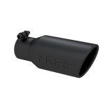 MBRP Universal Angled Rolled End Tip 4in OD / 2-3/4in Inlet / 10in Length - Black thumbnail 2